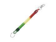 Lobster Clasp Red Yellow Green Spring Elastic Coil Cord Strap Keychain Rope
