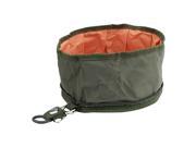 Unique Bargains Collapsible Fabric Travel Dog Pet Food Water Bowl