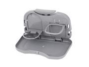 Gray Plastic Foldable Multifunctional Meal Portable Travel Dining Car Snack Tray