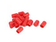 15pcs 10mm Inner Dia Red PE Insulated Vinyl End Sleeves Protector Caps Cover