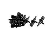 10 Pcs Aquarium Fish Tank 2 Way Plastic Air Flow Control Valves Black