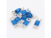 Unique Bargains 10 Pcs Silver Tone Plated Blue Plastic Sheet 60A Rated ANL Fuse for Auto