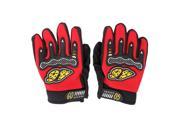 Adults Mountain Bike Driving Adjustable Sports Gloves Red Black Pair