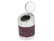 Unique Bargains Office Home Burgundy Swirl Printed Push Button Buckle Ashtray