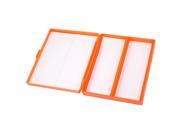 Unique Bargains Orange Plastic 100 Slots Microscope Glass Slide Organizer Dispenser Box