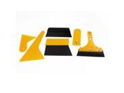 Unique Bargains 6 in 1 Yellow Car Auto Window Glass Mirror Wiping Scraping Cleaner Tool Set