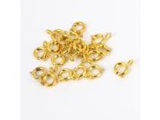 Unique Bargains Round Gold Tone Bolt Spring Ring Jewelry Necklace Clasps 6mm 20 Pcs