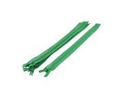 Unique Bargains Clothes Invisible Nylon Coil Zippers Tailor Sewing Craft Tool Green 25cm 5 Pcs