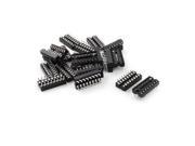 Unique Bargains 20Pcs 2.54mm PCB Board 2 Row 16 Pin DIP Solder Type IC Socket Adapter