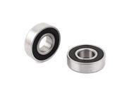 2 Pcs 12mm x 28mm x 8mm Roller Skating Deep Groove 6001RS Ball Bearing