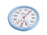 Light Blue Plastic Case Temperature Meter Thermometer Hygrometer Moisture Gauge