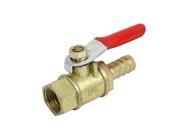 1 4BSP Female Thread 8mm Barb Tail Ball Valve Connector Pneumatic Brass Fitting