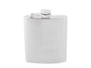 Home Travel Party Stainless Steel Rectangle Screw Cap Hip Flask Silver Tone 7oz