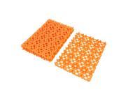Plastic Free Split Joint Water Resistant Anti slip Shower Bath Mat Orange 5pcs