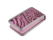 Unique Bargains 7 in 1 Fuchsia Leopard Pattern Case Manicure Nail Clipper Cuticle Grooming Set