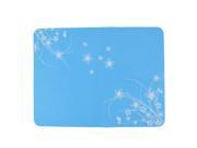 Unique Bargains Kitchen Silicone Flower Pattern Table Placemat Tablet Pot Pad Mat 40cmx30cm Blue