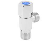 Unique Bargains 1 2 PT 20mm Male Threaded Stop Delay Water Pipe Angle Valve Silver Tone