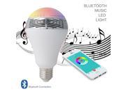 Bluetooth E27 6W LED RGB Speaker Lamp Smart Light Bulb Smartphone Remote Control