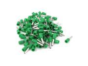 Unique Bargains 100Pcs AWG16 Wire Crimp Connector Insulated Ferrule Pin Cord End Terminal Green