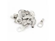 Unique Bargains 20 Pcs 8mm Bolt Diameter 6mm2 Copper Lug Wiring Connector Terminal Silver Tone