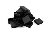 60mm x 60mm Plastic Square Caps Tube Pipe Inserts End Blanking Black 24Pcs