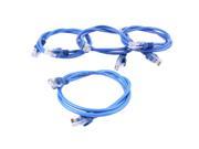 1M Long RJ45 Cat5e Patch Ethernet LAN Network Router Wire Cable Cord Blue 4pcs