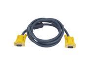 Unique Bargains Yellow Black PC Computer DB15 Pin Male to Male VGA PLC Extension Cable 1.8M 6Ft