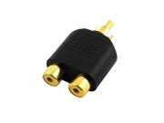RCA Male Stereo Jack to Double RCA Female Video Audio Y Type Splitter Adapter
