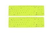 2PCS Yellow Silicone Keyboard Skin Film Cover Protector for Asus 15 Notebook