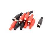 RCA Male Jack Plug Audio Coupler Adapter Connector Red Black 12PCS