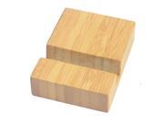 Unique Bargains Bamboo Desktop Cell Phone Rack Stand Holder Bracket for iPhone 4S