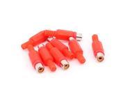 RCA Female Jack Plug Audio Video Coupler Adapter Connector Red 8PCS
