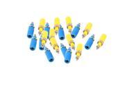 20Pcs Blue Yellow Plastic Shell 4mm Dia Female Banana Socket Audio Binding Post