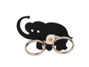 Mobile Phone Cellphone Elephant Pattern Adhesive Finger Ring Stand Holder Black