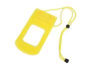 Plastic Flexible Waterproof Bag for Mobile Bright Yellow