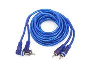 Unique Bargains 2RCA 2RCA Jack Audio Stereo Cable Cord for Video Amplifier System Blue 4.5M