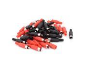 RCA Male Jack Audio Video Plug Adapter Connector Red Black 50PCS