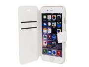 Magnetic Flip Faux Leather Case Cover White Protective Film for iPhone 6 4.7