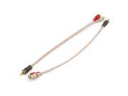 2pcs Audio Splitter Cable Cord RCA Male to Dual Female for Car Amplifier System
