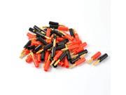 Unique Bargains 60pcs Red Black Insulated Cover Audio Speaker Cable Wire Banana Plug Adapter