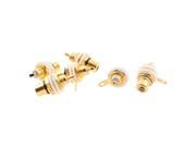 Audio Amplifier Chassis Mount RCA Female Jack Socket Connector Gold Tone 6pcs