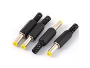 4pcs Plastic Shell DC Male Plug Power Supply Jack Connector Adapter 5.5x2.1mm