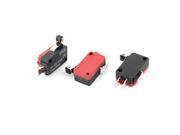 3pcs Short Roller Lever Arm SPDT 3 Terminals Momentary Micro Switch 3 16A AC250V