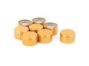 8pcs 30mm x 6mm Potentiometer Control Switch Volume Cap Knurled Button Gold Tone
