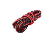 Black Red 20AWG Indoor Outdoor PVC Insulated Electrical Wire Cable 3 Meter Long