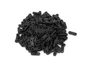 200pcs Plastic Cable Clamp Saddle Wire Tie Mount Screw Fixed Base Fastener Black