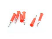 Audio Speaker 4mm Banana Horn Plug Connector Adapter Red Silver Tone 6pcs