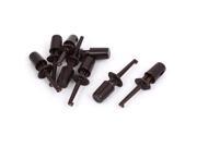 8pcs Plastic Covered Insulation Electrical Lead Wire Testing Hook Clip Brown