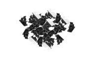 30 Pcs 18mmx37mm White Adhesive Backed Nylon Wire Adjustable Cable Clips Clamps