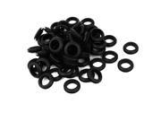 18mm Inner Dia Rubber Ring Cable Wiring Grommets Gasket Black 70PCS